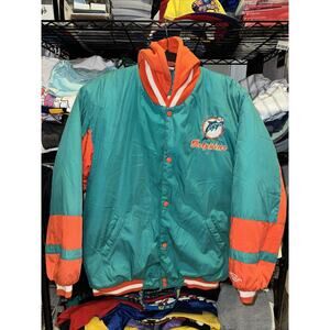 Vintage 80s Dolphins Stadium Apparel Jacket Size Xl